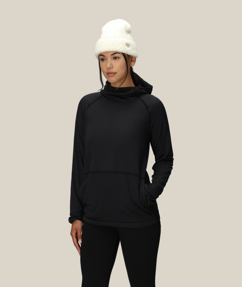 WOMENS MISSION GRID™ HOODY - BLACK