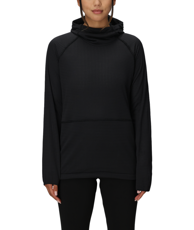 WOMENS MISSION GRID™ HOODY - BLACK
