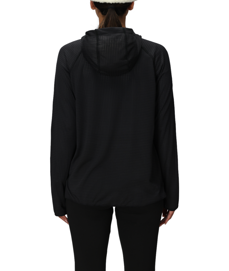 WOMENS MISSION GRID™ HOODY - BLACK