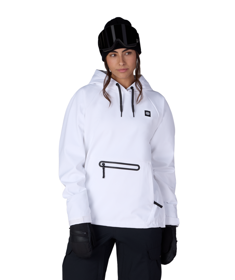 WOMENS WATERPROOF HOODY - WHITE