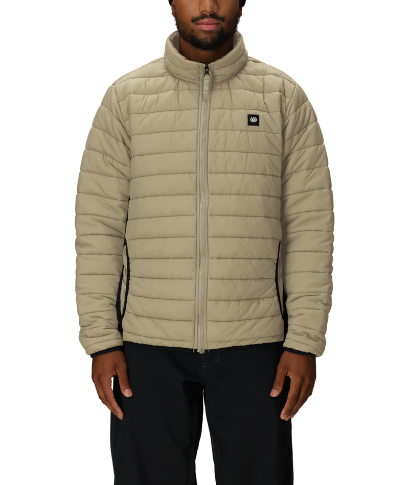 MENS THERMAL PUFF INSULATED JACKET - SAGE COLORBLOCK