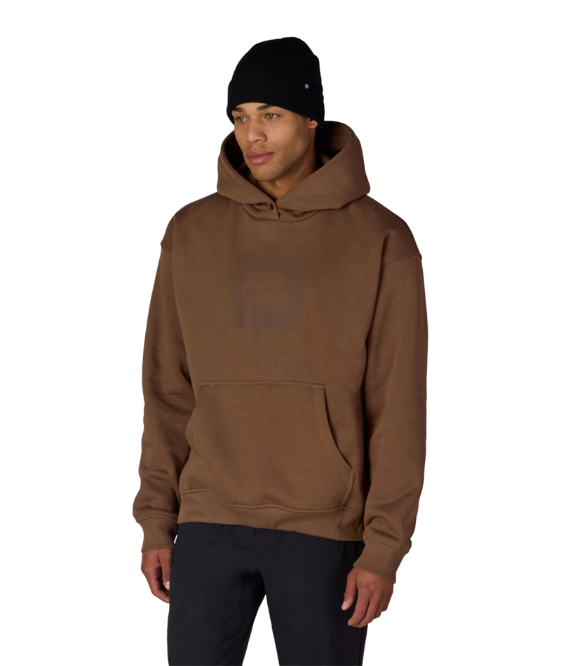 KNOCKOUT LOGO PREMIUM HEAVYWEIGHT PULLOVER HOODY - DARK EARTH