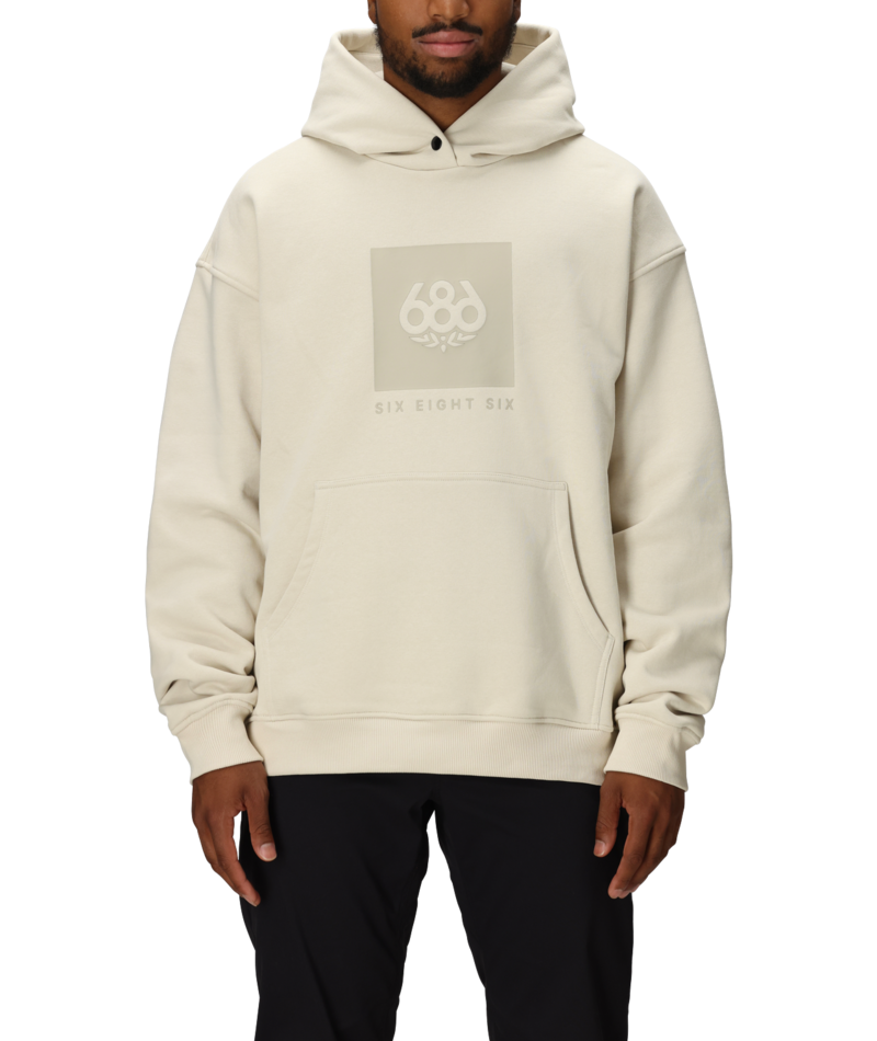 KNOCKOUT LOGO PREMIUM HEAVYWEIGHT PULLOVER HOODY - LIMESTONE