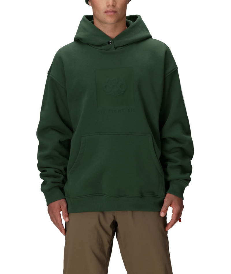KNOCKOUT LOGO PREMIUM HEAVYWEIGHT PULLOVER HOODY - MOSS GREEN