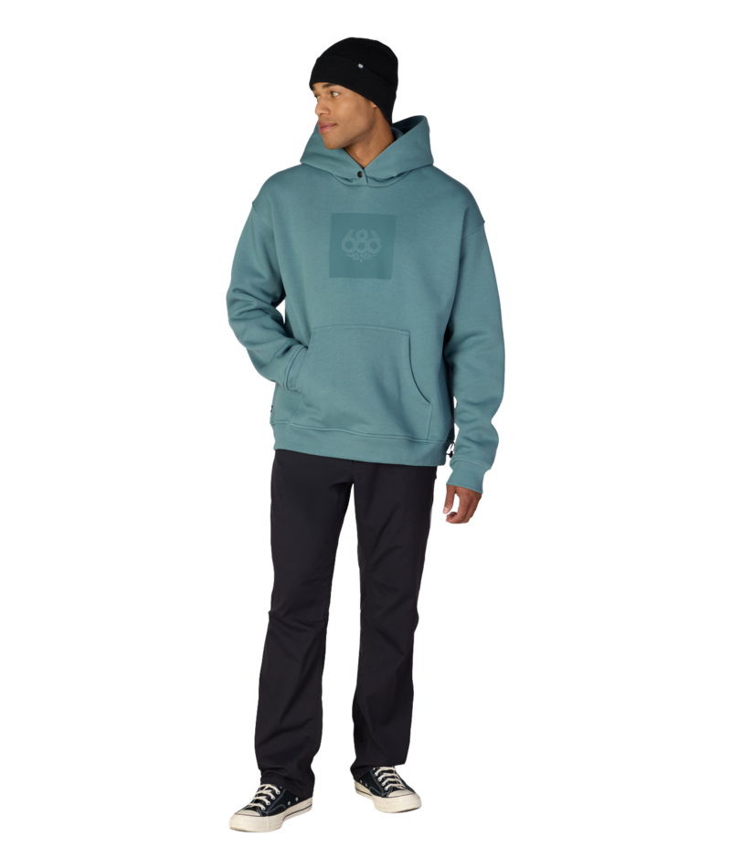 KNOCKOUT LOGO PREMIUM HEAVYWEIGHT PULLOVER HOODY - PALE FIRN