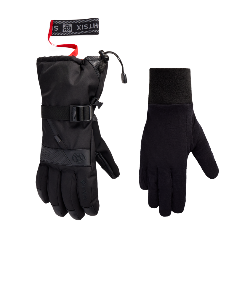 MENS GORE-TEX SMARTY® 3-in-1 GAUNTLET GLOVE - BLACK
