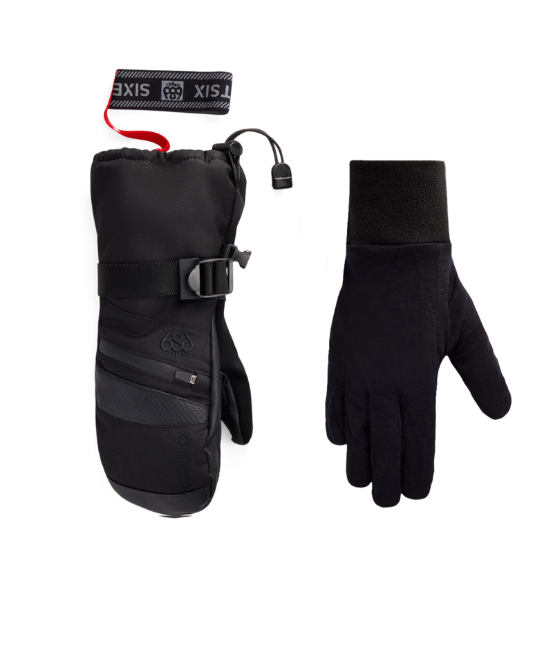 WOMENS GORE-TEX SMARTY® 3-in-1 GAUNTLET MITT - BLACK
