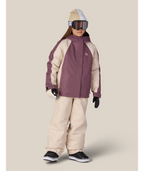 GIRLS HOLOGRAM™ INSULATED JACKET - BLACK PLUM COLORBLOCK