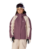 GIRLS HOLOGRAM™ INSULATED JACKET - BLACK PLUM COLORBLOCK