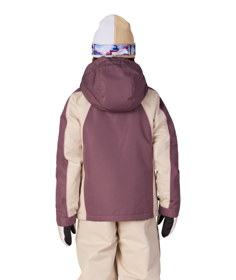 GIRLS HOLOGRAM™ INSULATED JACKET - BLACK PLUM COLORBLOCK