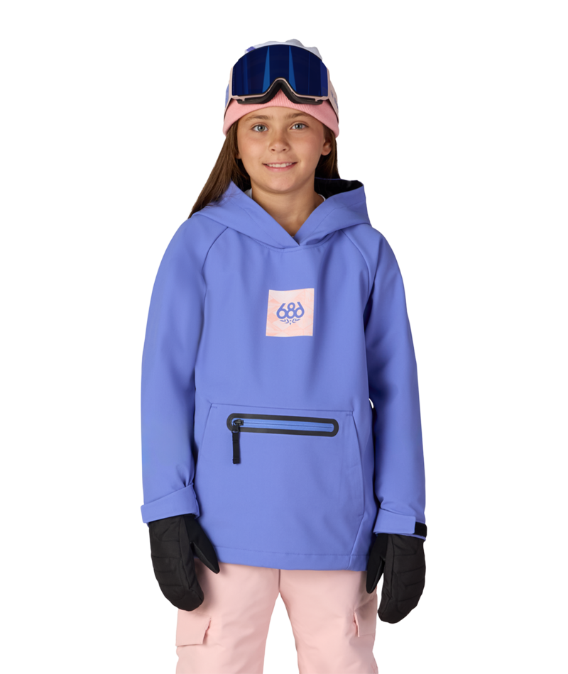 YOUTH WATERPROOF HOODY - ALPENGLOW BLUE