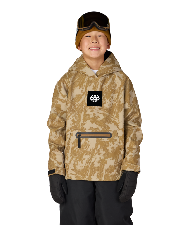YOUTH WATERPROOF HOODY - BRONZE SCRATCH CAMO