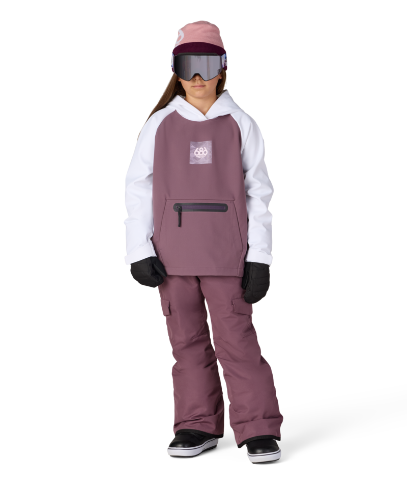 YOUTH WATERPROOF HOODY - WHITE COLORBLOCK