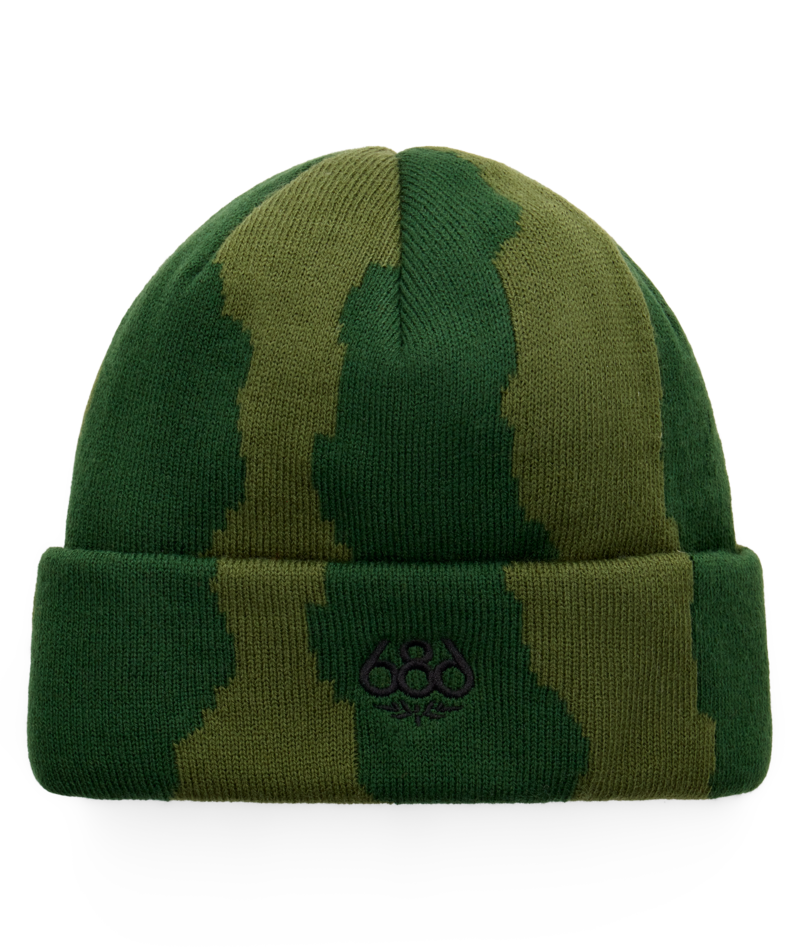 TORN BEANIE - MOSS GREEN