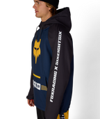 MENS FOX RACING WATERPROOF HOODY - FOX NAVY COLORBLOCK