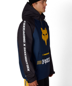 MENS FOX RACING WATERPROOF HOODY - FOX NAVY COLORBLOCK