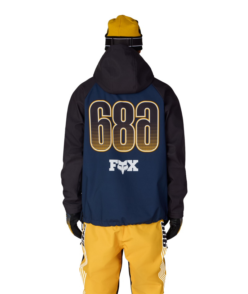 MENS FOX RACING WATERPROOF HOODY - FOX NAVY COLORBLOCK