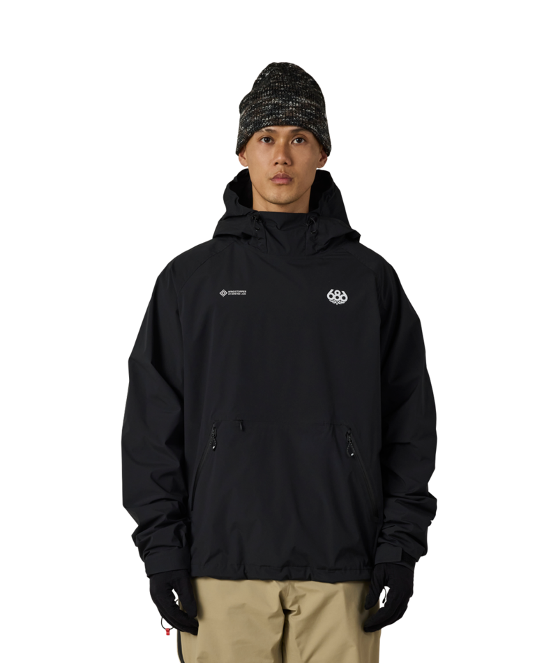 MENS WINDSTOPPER® PULLOVER HOODY - BLACK