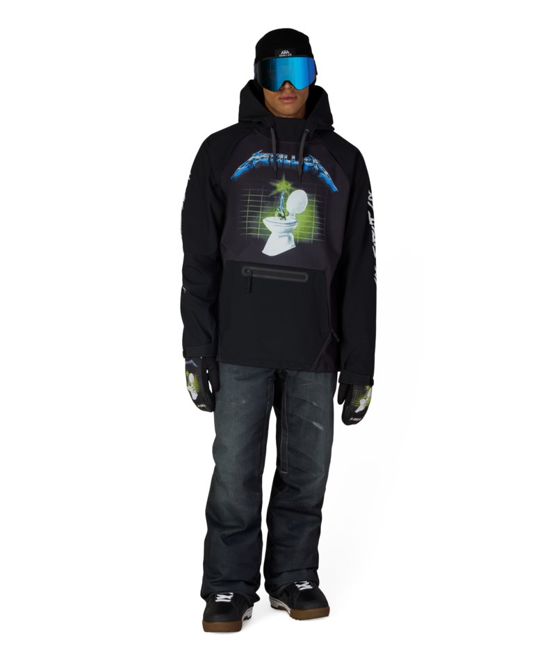 MENS METALLICA WATERPROOF HOODY - METALLICA BLACK