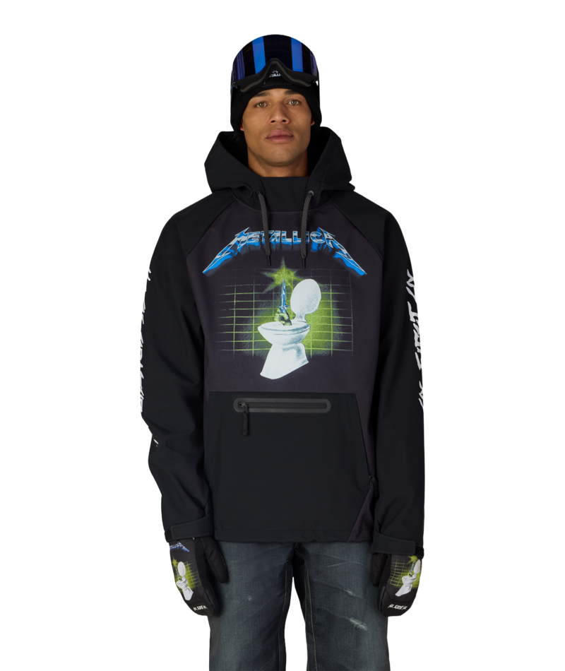 MENS METALLICA WATERPROOF HOODY - METALLICA BLACK