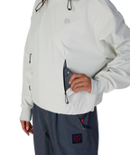 WOMENS WATERPROOF TEAM CROP HOODY - LIMESTONE