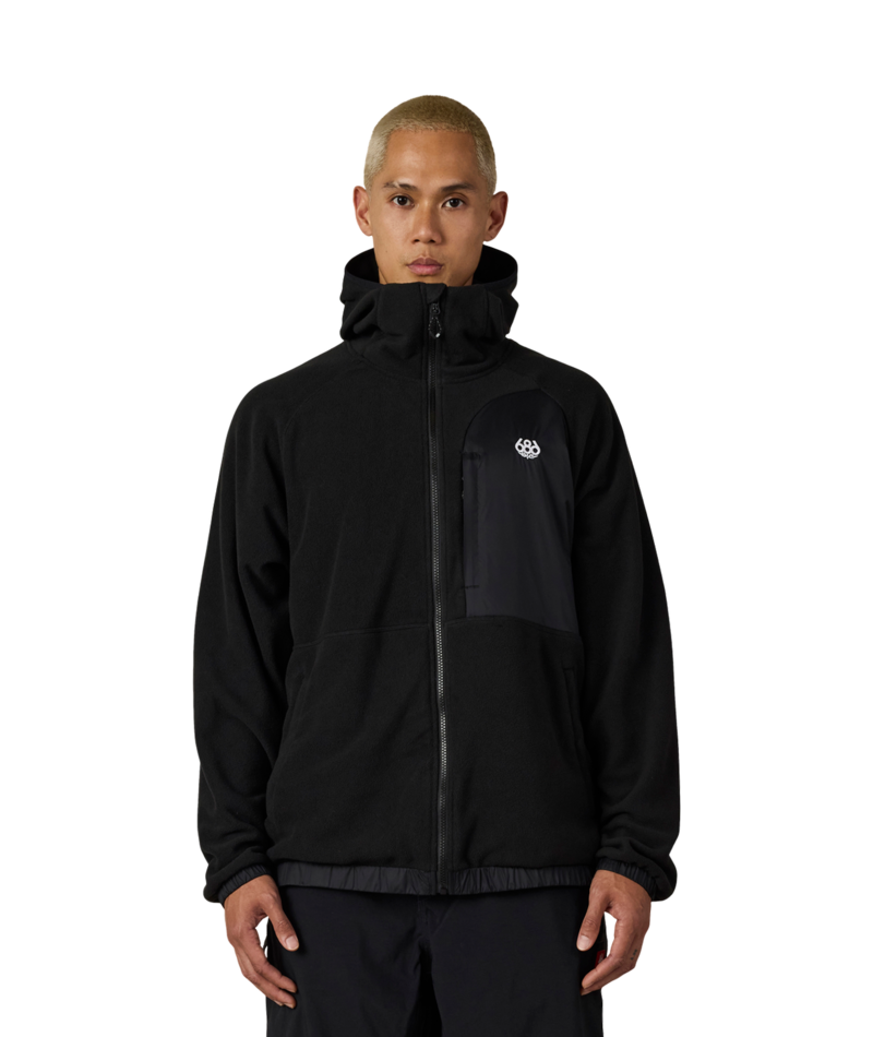 MENS LOWLAND FLEECE HOODY - BLACK