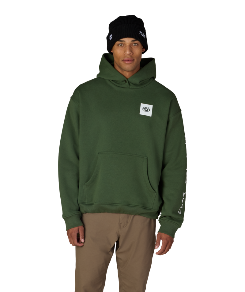 JAPOW PREMIUM HEAVYWEIGHT PULLOVER HOODY - MOSS GREEN