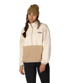 WOMENS CHIMAY FLEECE ANORAK - LIMESTONE COLORBLOCK