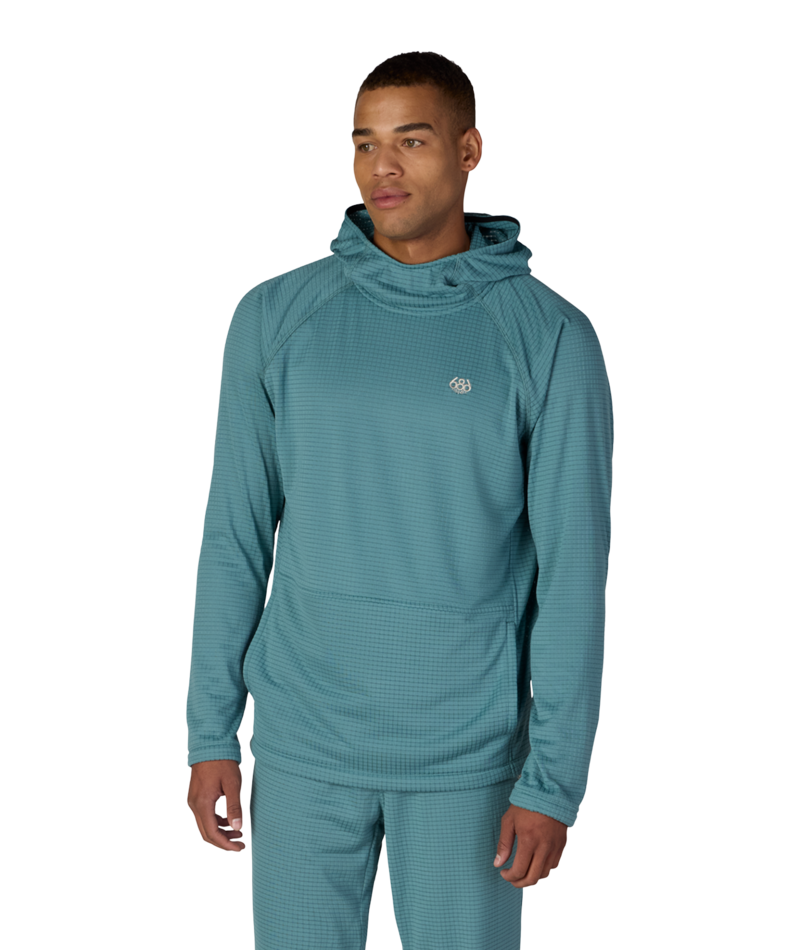 MENS MISSION GRID™ RAGLAN HOODY - PALE FIRN