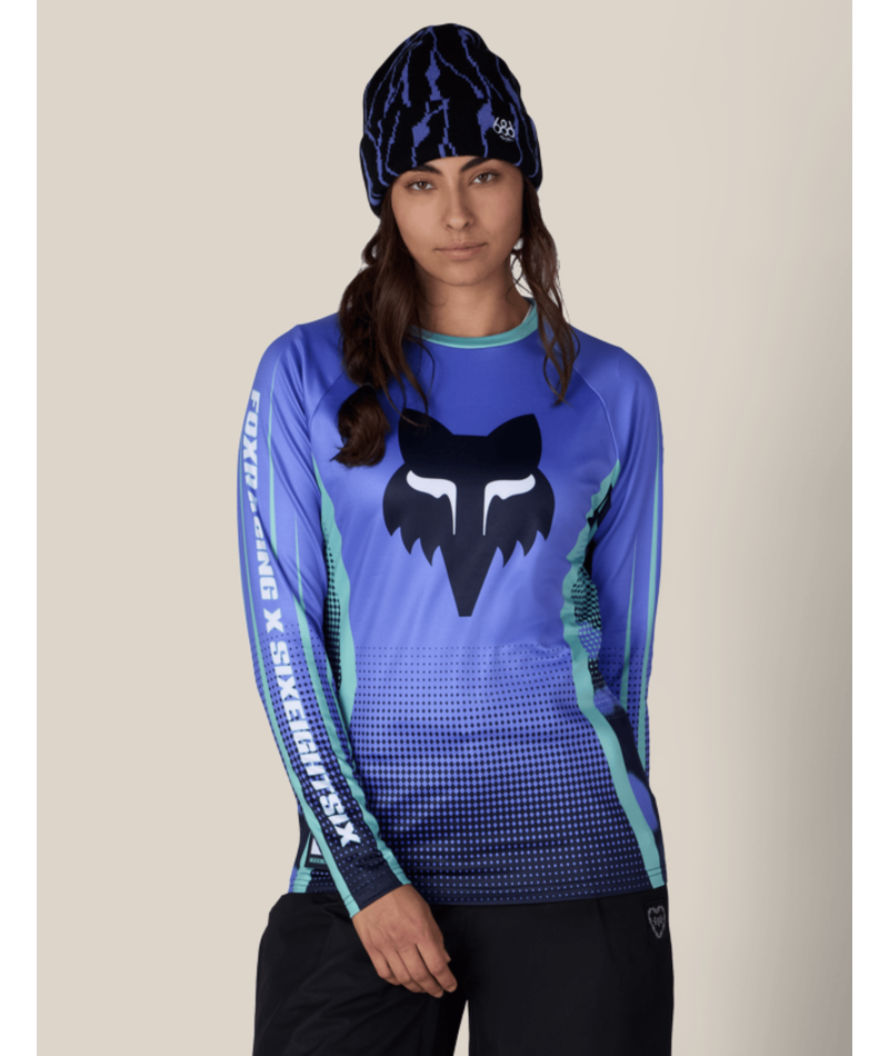 WOMENS FOX RACING BASE LAYER LS - FOX ALPENGLOW BLUE