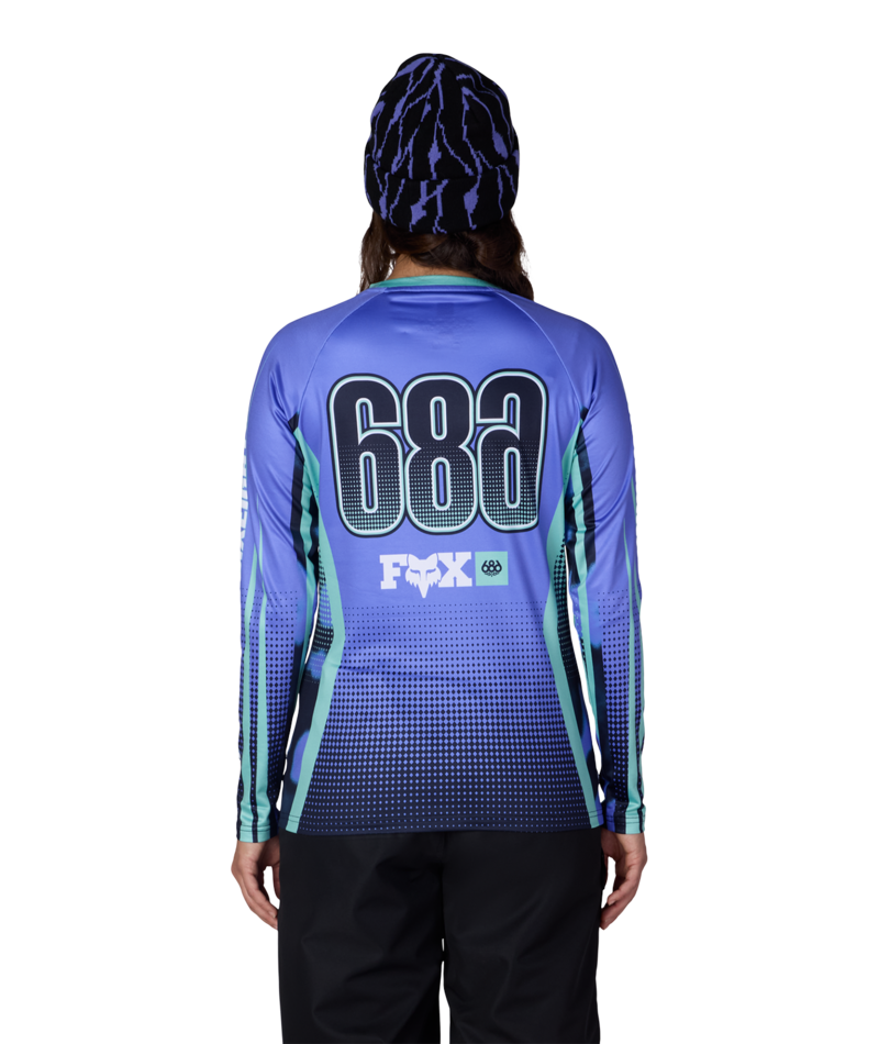 WOMENS FOX RACING BASE LAYER LS - FOX ALPENGLOW BLUE