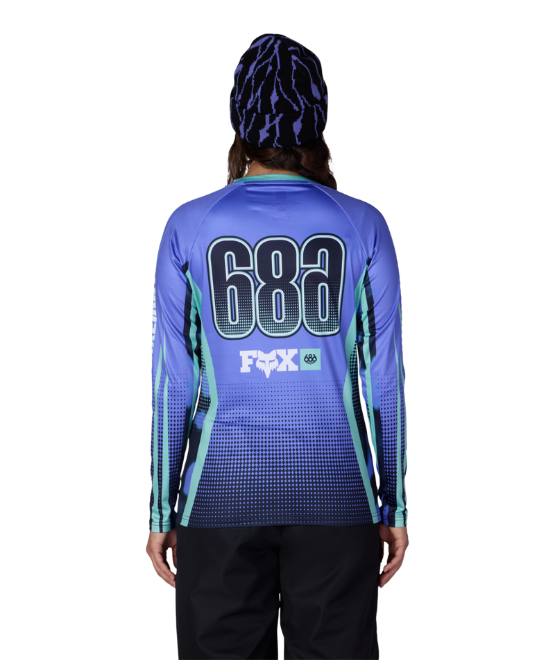 WOMENS FOX RACING BASE LAYER LS - FOX ALPENGLOW BLUE