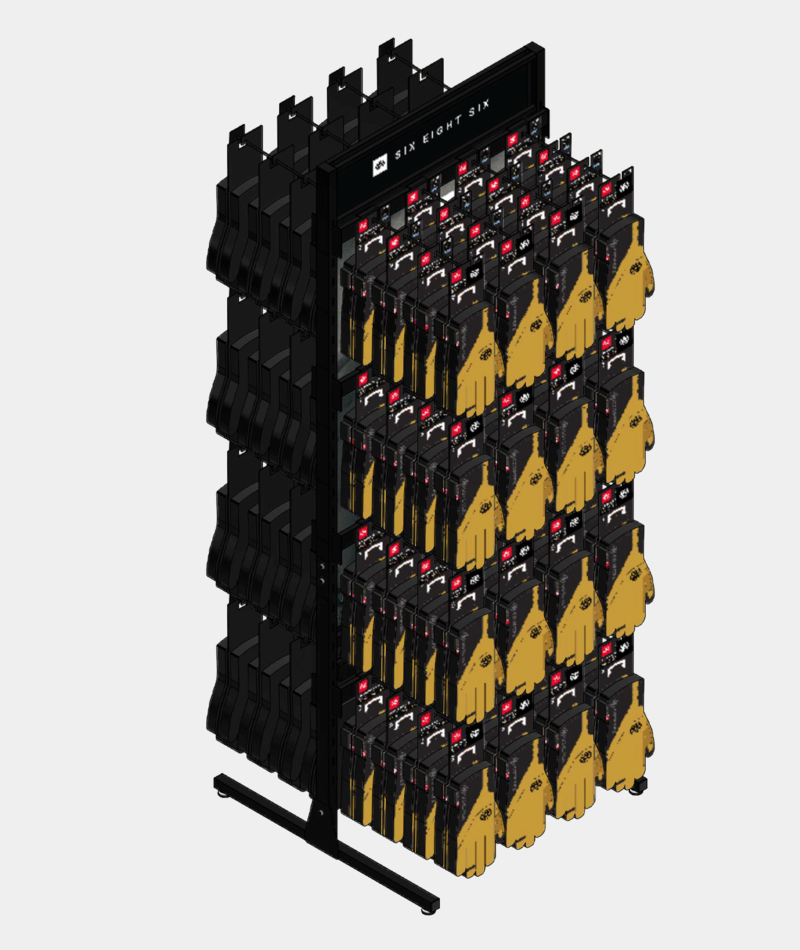 GLOVE COMPLETE RACK - BLACK