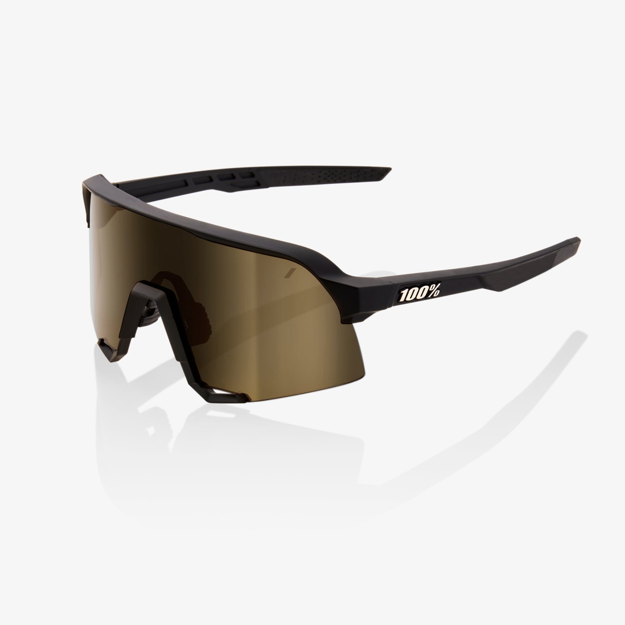 S3 - Negro Soft Tact - Lente Espejo Dorado Suave