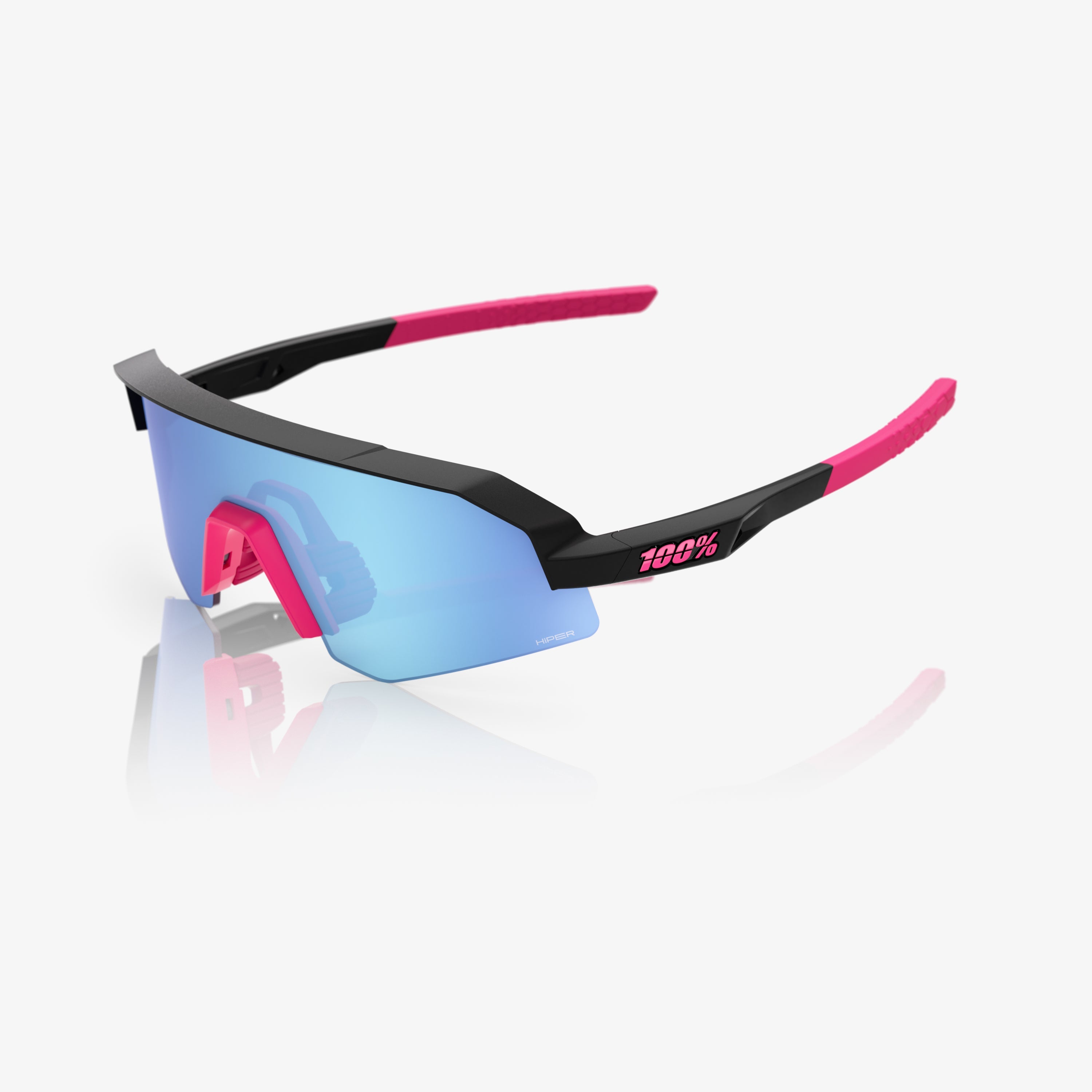 Lentes Slendale Youth Matte Black/Pink con Lente Espejada HiPER Blue