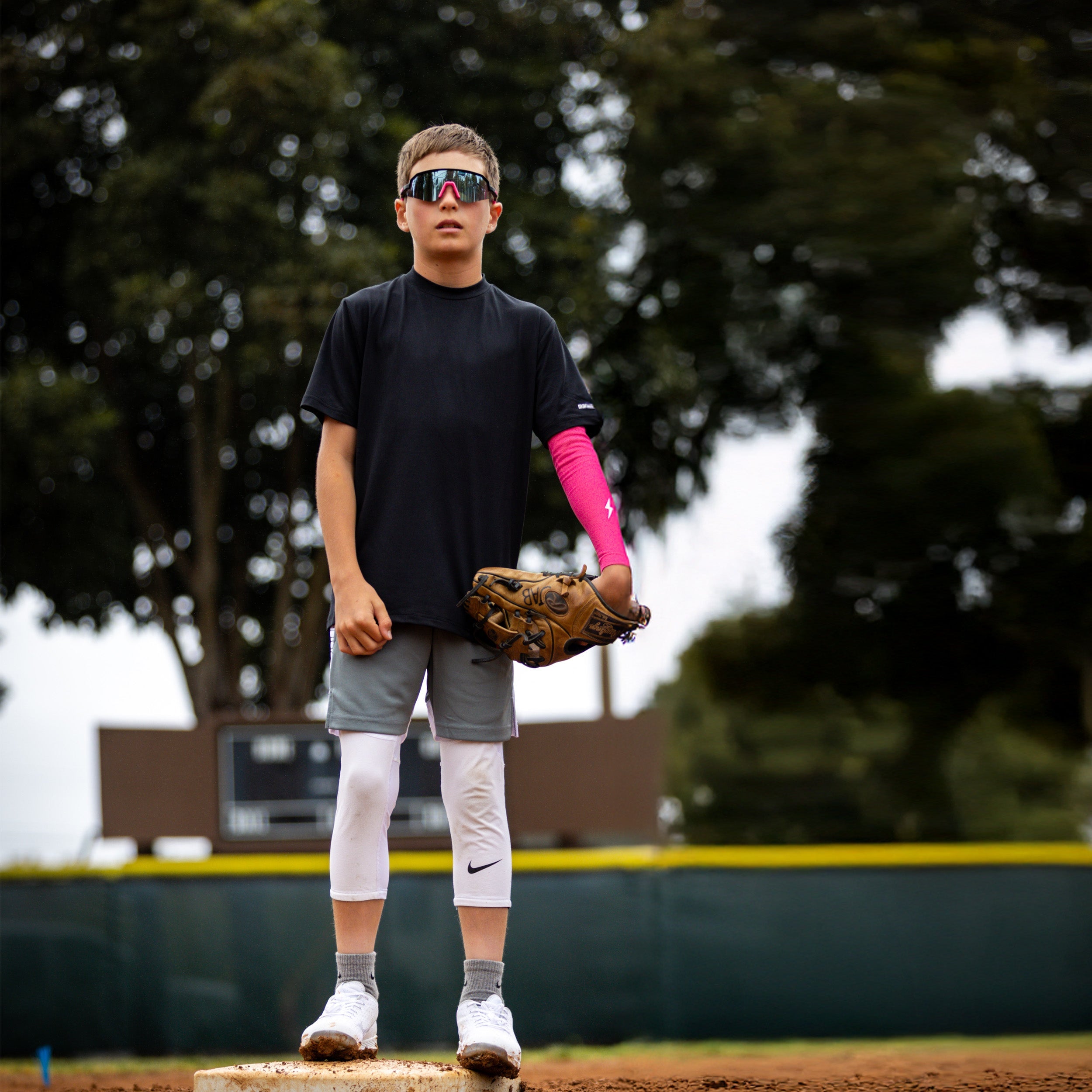 Lentes Slendale Youth Matte Black/Pink con Lente Espejada HiPER Blue
