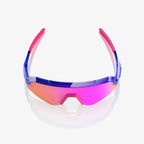 Lentes de Sol SLENDALE YOUTH Azul Translúcido Brillante con Lente Espejado Rosa HiPER Vital