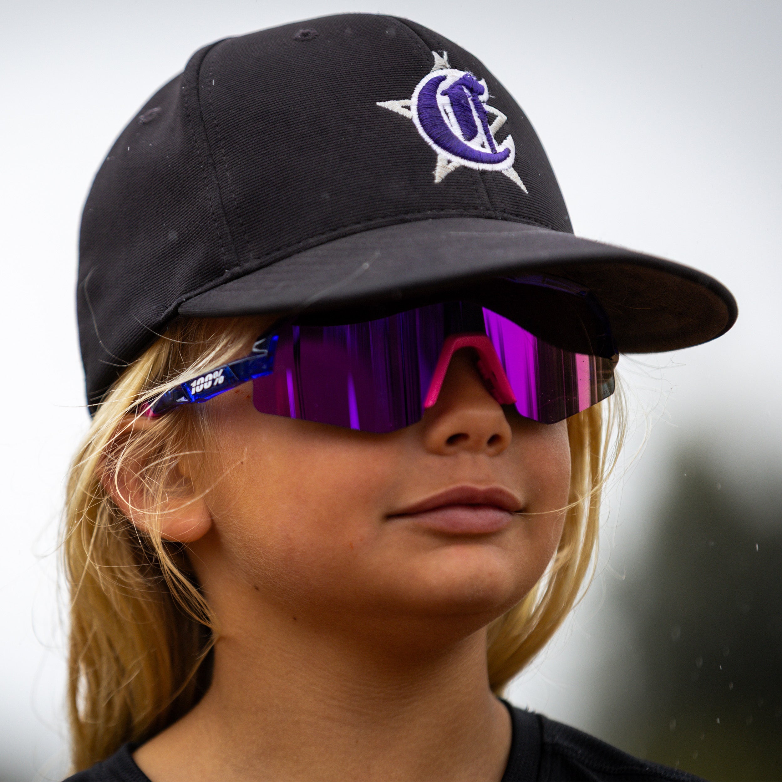 Lentes de Sol SLENDALE YOUTH Azul Translúcido Brillante con Lente Espejado Rosa HiPER Vital