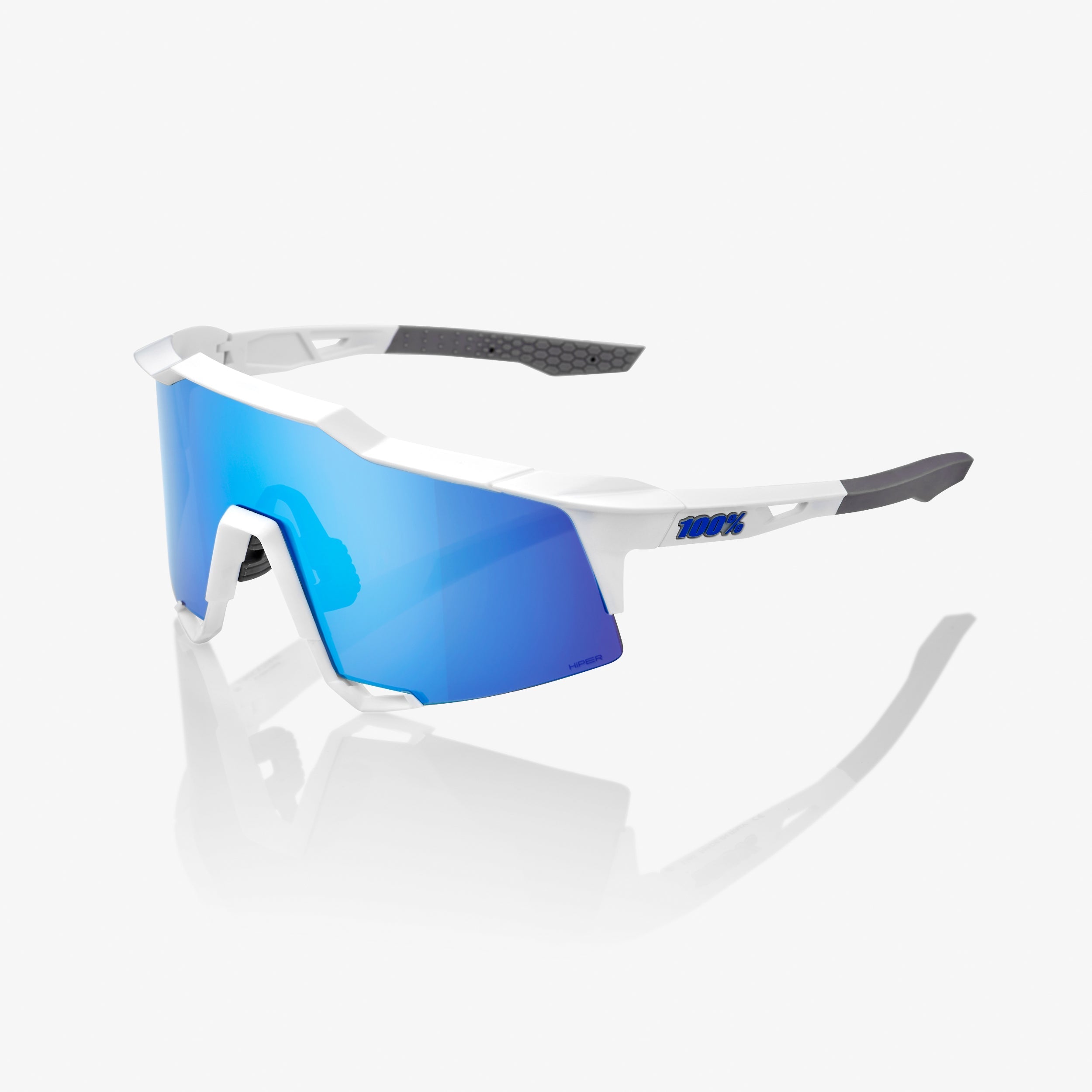 SPEEDCRAFT - Blanco Mate - Lente Espejo Multicapa HiPER Azul