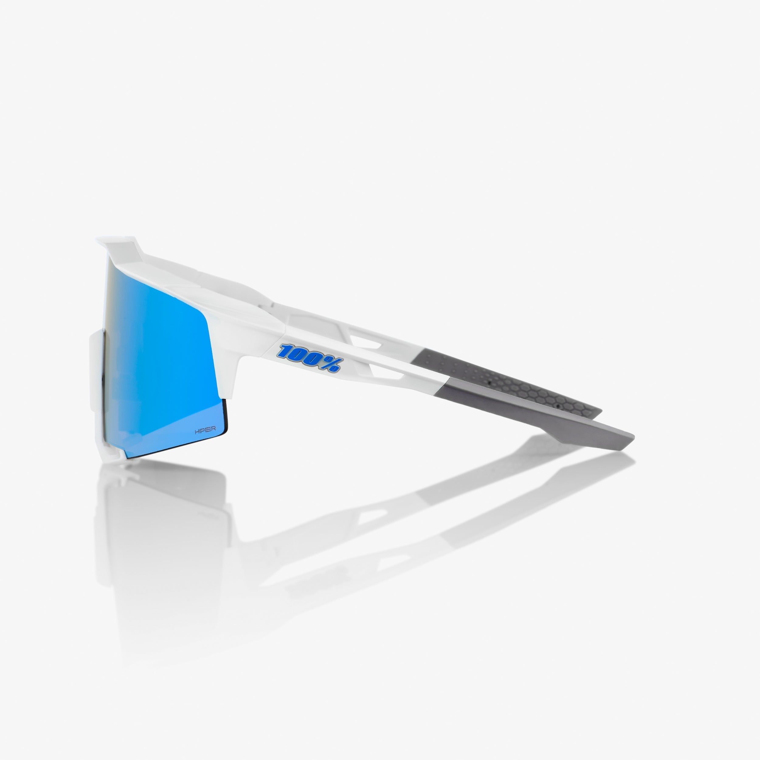 SPEEDCRAFT - Blanco Mate - Lente Espejo Multicapa HiPER Azul