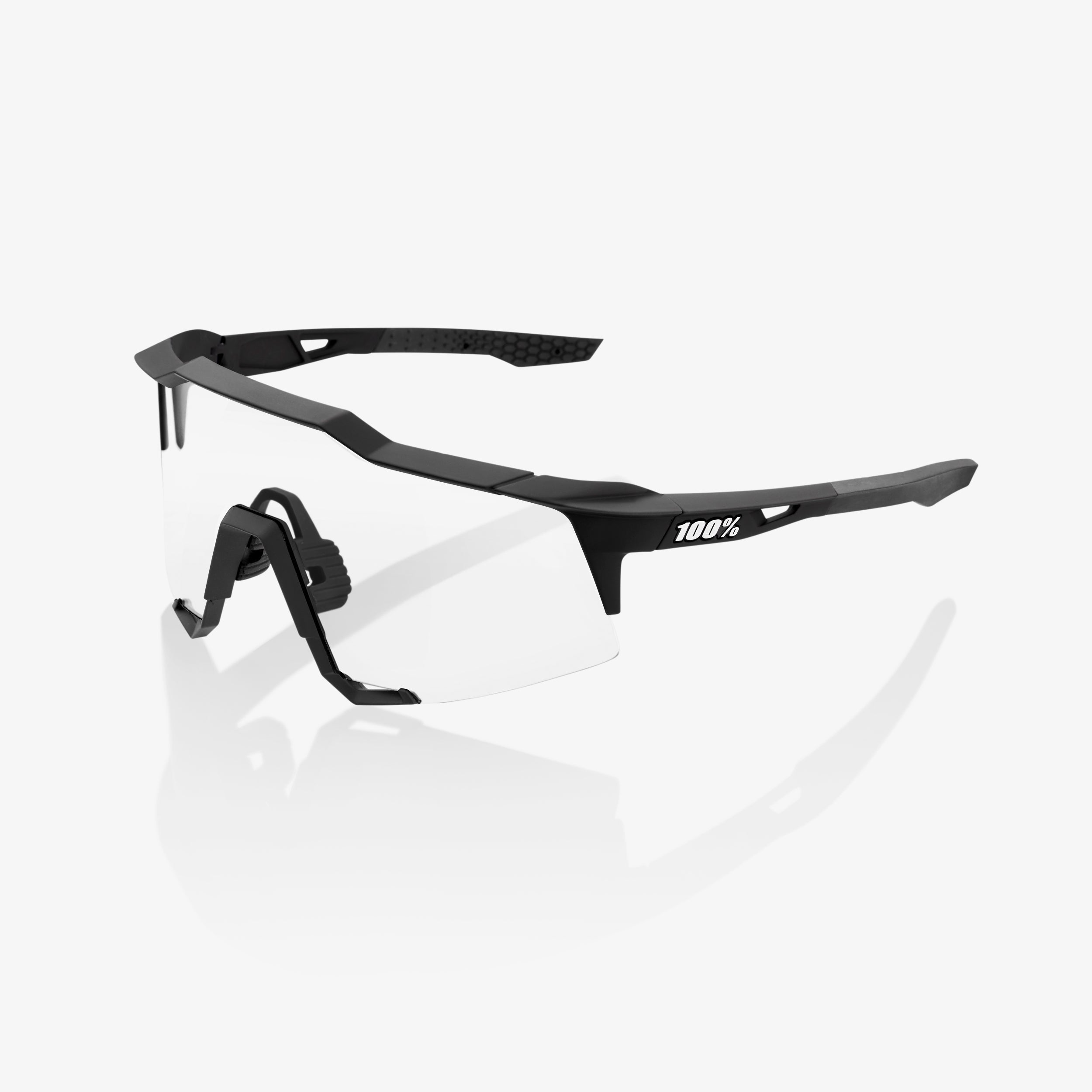 SPEEDCRAFT - Negro Mate Suave - Lente Espejo Multicapa HiPER Rojo