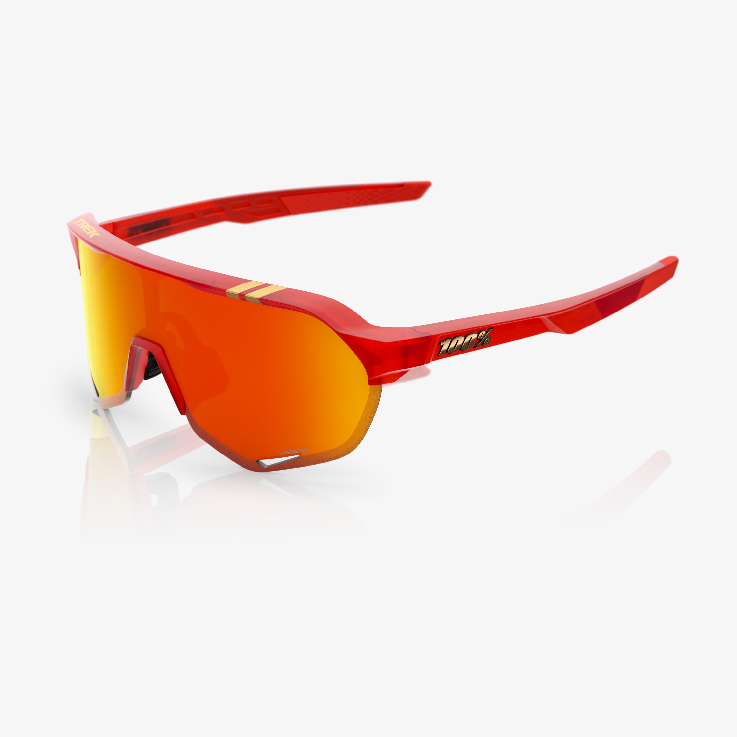 TREK TFR S2 Rojo Translúcido Mate con Lente Espejada HiPER Rojo