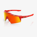 100% Speedcraft SL Trek TFR Lentes Rojo Translúcido Mate con Espejo HiPER Rojo